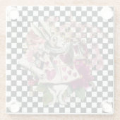Alice im Wunderland Rabbit Glasuntersetzer (Rückseite)