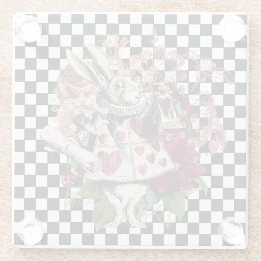Alice im Wunderland Rabbit Glasuntersetzer (Rückseite)