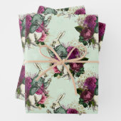 Alice im Wunderland Rabbit Green Geschenkpapier Set (Beispiel)