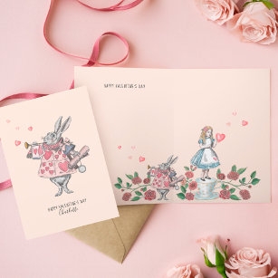 Alice im Wunderland Rabbit Happy Valentine's Day Feiertagskarte