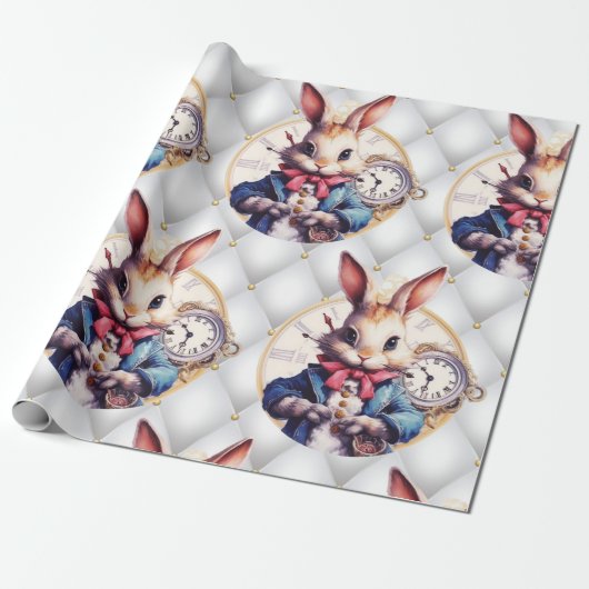 Alice im Wunderland Rabbit Hochzeit Thema Geschenkpapier (Ungerollt)