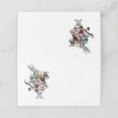 Alice im Wunderland Rabbit mit Rot Platzkarte (Außenseite Aufgefaltet)