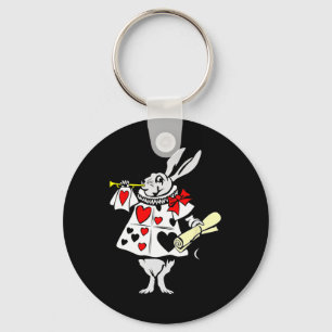 Alice im Wunderland Rabbit Ostersonnigen Spielen M Schlüsselanhänger