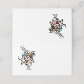 Alice im Wunderland Rabbit Platzkarte (Außenseite Aufgefaltet)