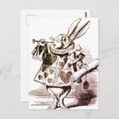 Alice im Wunderland Rabbit Queen of Hearts Herald Postkarte (Vorne/Hinten)