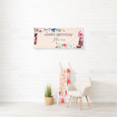 Alice im Wunderland Rabbit Tee Schlüsseluhr Rose Banner (Insitu)