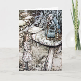 Alice im Wunderland - Rat von einer Raupe Feiertagskarte