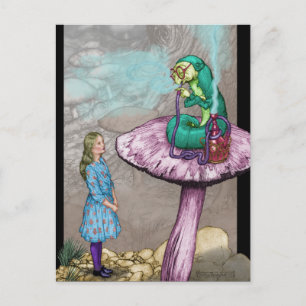 Alice im Wunderland - Rat von einer Raupe Postkarte