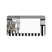 Alice im Wunderland Raupe Grunge Adressaufkleber (Vorne)