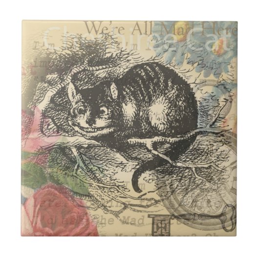 Alice im Wunderland Raupe: Original Tenniel Fliese (Vorderseite)