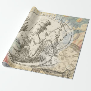 Alice im Wunderland Raupe: Original Tenniel Geschenkpapier