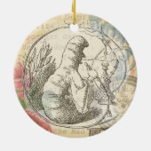 Alice im Wunderland Raupe: Original Tenniel Keramik Ornament (Hinten)