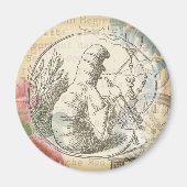 Alice im Wunderland Raupe: Original Tenniel Magnet (Vorne)