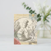 Alice im Wunderland Raupe: Original Tenniel Postkarte (Stehend Vorderseite)