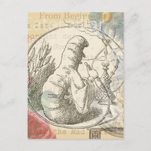 Alice im Wunderland Raupe: Original Tenniel Postkarte