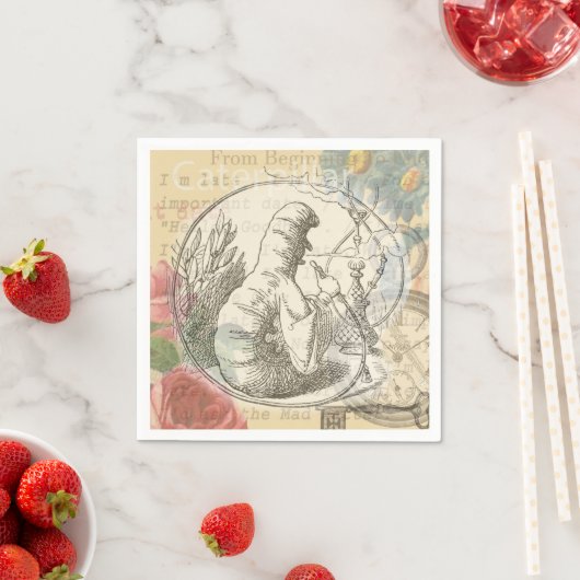 Alice im Wunderland Raupe: Original Tenniel Serviette (Beispiel)