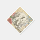 Alice im Wunderland Raupe: Original Tenniel Serviette (Ecke)