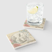 Alice im Wunderland Raupe: Original Tenniel Steinuntersetzer (Seitenansicht)