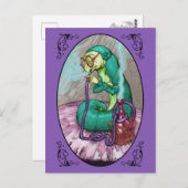Alice im Wunderland - Raupe Postkarte (Vorne/Hinten)