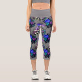 Alice im Wunderland Raupe Rauchen Blume Capri Leggings (Vorderseite)
