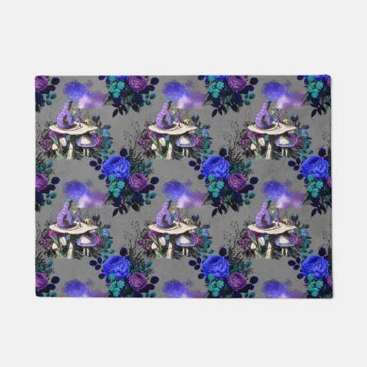 Alice im Wunderland Raupe Rauchen Blume Fußmatte (Vorderseite)