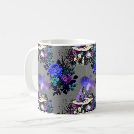Alice im Wunderland Raupe Rauchen Blume Kaffeetasse (Vorderseite Links)