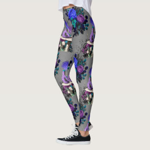Alice im Wunderland Raupe Rauchen Blume Leggings