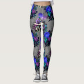 Alice im Wunderland Raupe Rauchen Blume Leggings (Vorderseite)