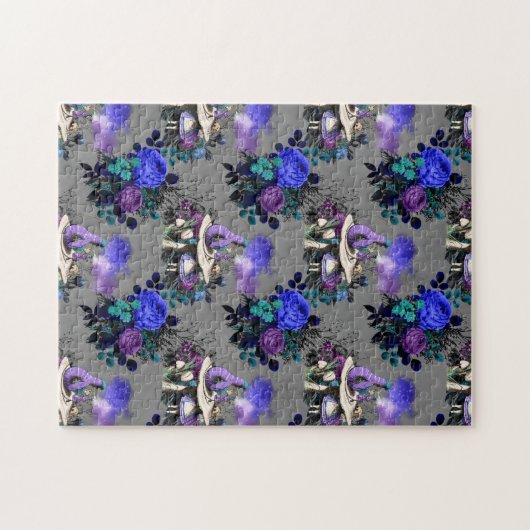 Alice im Wunderland Raupe Rauchen Blume Puzzle (Horizontal)