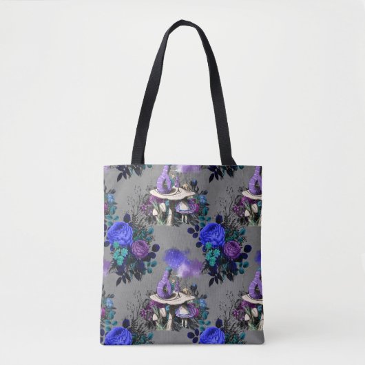Alice im Wunderland Raupe Rauchen Blume Tasche (Vorderseite)