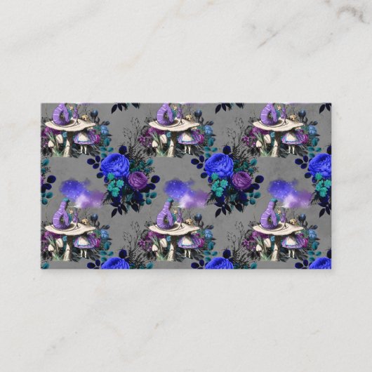 Alice im Wunderland Raupe Rauchen Blume Visitenkarte (Vorderseite)