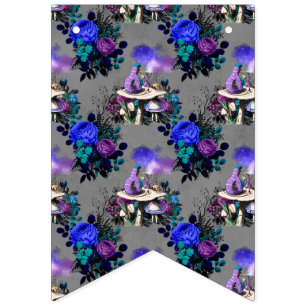 Alice im Wunderland Raupe Rauchen Blume Wimpelkette