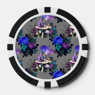 Alice im Wunderland Raupe raucht Blumen Pokerchips