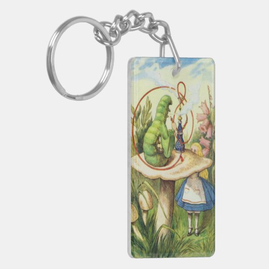 Alice im Wunderland-Raupe trinken mich Schlüsselanhänger (Vorderseite links)