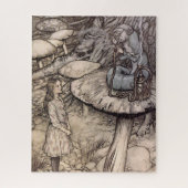 Alice im Wunderland Raupe von Arthur Rackham Puzzle (Vertikal)