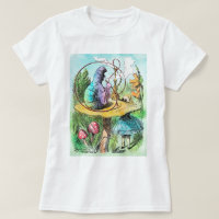 Alice im Wunderland-Raupen-Damen-T-Shirt