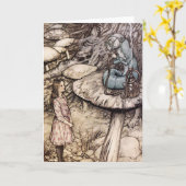 Alice im Wunderland-Raupen-Gruß-Karte Karte (Gelbe Blume)