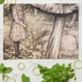 Alice im Wunderland-Raupen-Küchen-Tuch Handtuch (Gefaltet)