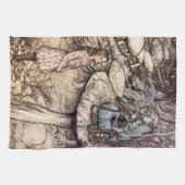 Alice im Wunderland-Raupen-Küchen-Tuch Handtuch (Horizontal)