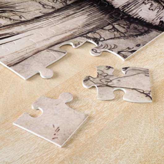 Alice im Wunderland-Raupen-Puzzlespiel Puzzle (Seite)