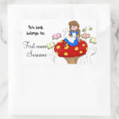 Alice im Wunderland Rechteckiger Aufkleber (Tasche)