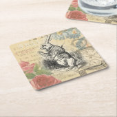 Alice im Wunderland Rechteckiger Pappuntersetzer (angewinkelt)