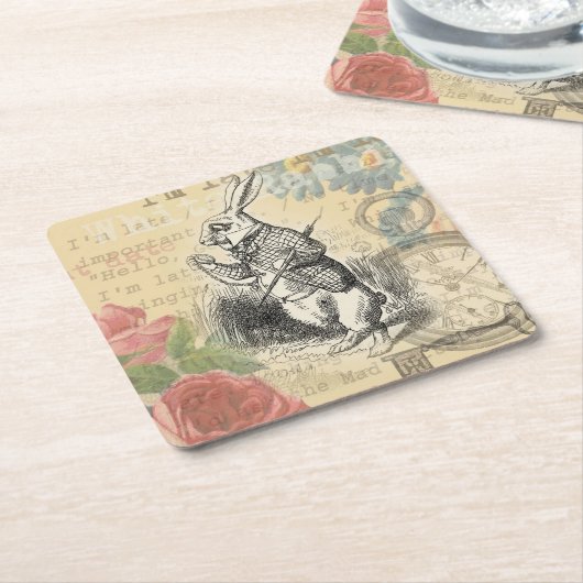 Alice im Wunderland Rechteckiger Pappuntersetzer (angewinkelt)