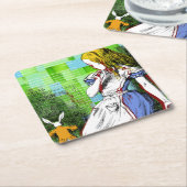 +{ Alice im Wunderland }+ Rechteckiger Pappuntersetzer (angewinkelt)