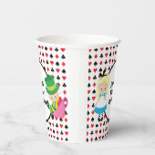 Alice im Wunderland Red Black Kindergeburtstag Par Pappbecher (Rechts)