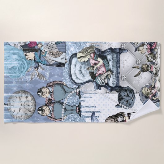 Alice im Wunderland Rodelbahn mit Aussicht Strandtuch (Vorderseite)