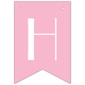 Alice im Wunderland-Rosa-gestreiftes alles Gute Wimpelkette (Zweite Fahne)