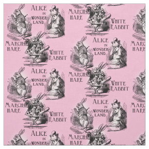 Alice im Wunderland-rosa Gewebe Stoff