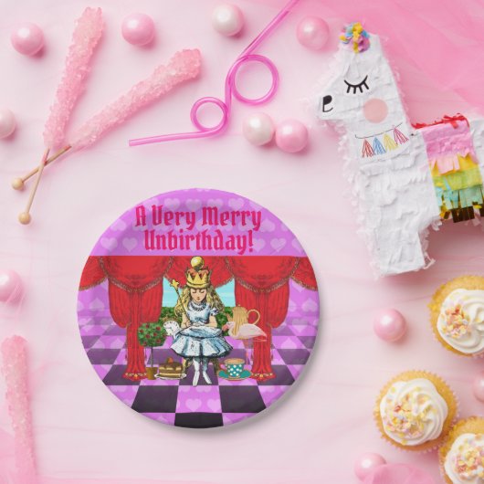 Alice im Wunderland Rosa Merry UnBirthday Teller (Party)