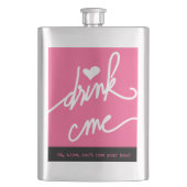 Alice im Wunderland-Rosa trinken mich Flachmann (Vorderseite)